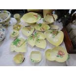 CARLTON, collection of leaf moulded tableware including foxgloves and apple blossoms