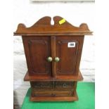 APPRENTICE STYLE CABINET, twin door desk cabinet, 2 blind panel doors, enclosing drawers to the