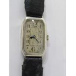 SILVER CASED ART DECO WRIST WATCH, Royal Swiss movement, 3 adjustments, appears in good working