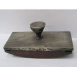 SILVER DESK BLOTTER, London 1918, 14cm length