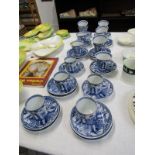 ORIENTAL CERAMICS, collection of 19th Century underglaze blue tea and coffee ware