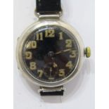 SILVER BUREN MILITARY WWI TRENCH WATCH,