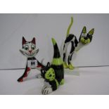 LORNA BAILEY, 3 comical Cat figures