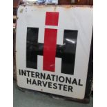 ENAMEL SIGN, Large International Harvester enamel sign 42" high 36" wide