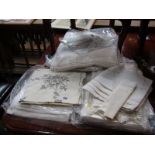 TEXTILES, good collection of embroidered and crotchet edged tableware