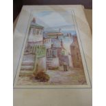 W. SANDS, pair of unframed watercolours "View of St Ives", 10" x 5"