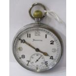 VINTAGE HELVETIA MILITARY POCKET WATCH, movement appears in working condition