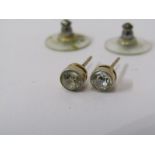 PAIR OF 18ct YELLOW GOLD DIAMOND STUD EARRINGS, total diamond weight approx 0.6ct, bright well