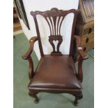 CHIPPENDALE DESIGN DINING CHAIRS, set of 8 carved mahogany dining chairs, pierced & shell carved