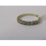 9ct YELLOW GOLD DIAMOND ETERNITY STYLE RING, size M