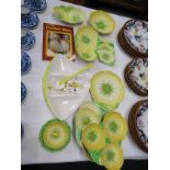 CARLTON, collection of mainly yellow Buttercup tableware, including retro hor d'oeuvres dish and