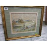 WALTER HENRY PIKE, signed watercolour "Hay Making, Lipson Vale" 9" x 10"