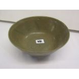 ORIENTAL CERAMICS, Song Dynasty celadon, 7.5" deep bowl, incised decoration