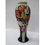 MOORCROFT, limited edition 11" vase "Parrot Tulip" design by Emma Bossons, dated 2017