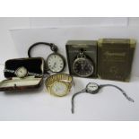 SELECTION OF WATCHES, including pocket watches, wrist watches, including silver cased