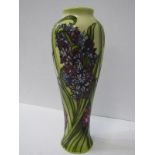 MOORCROFT, "Hyacinth" pattern 10" slender body vase, dated 2011, indistinctly signed