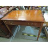 VICTORIAN MAHOGANY SIDE TABLE, a quality single drawer side table with pierced brass gallery