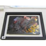 ROBERT LENKIEWICZ, mounted Artist palette from studio of Lenkiewicz with Certificate of Authenticity