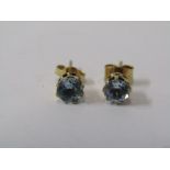 PAIR OF 9ct YELLOW GOLD TOPAZ STUD EARRINGS