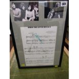 LED ZEPPELIN, signed sheet music "When the Levee Breaks" with Certificate of Authenticity by S G