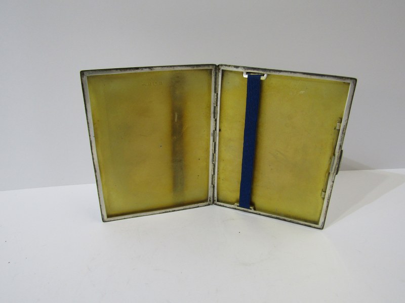 SILVER CIGARETTE CASE and pair of HM silver serviette rings, Birmingham 1922, 193 grams also a - Image 6 of 12