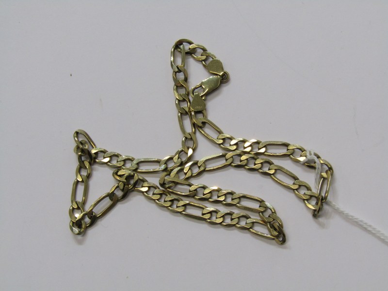 9ct YELLOW GOLD FIGEROT LINK NECKLACE, approx 20.69 grams, 18" length - Image 3 of 4
