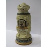 CONTINENTAL CERAMICS, German novelty beer stein of comical upright Pig, 9.5" height