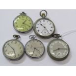 SELECTION OF 5 VINTAGE POCKET WATCHES, all in untested condition