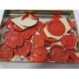 ANTIQUE WAX SEALS, collection of assorted 19th century wax seals impressions, including Lord