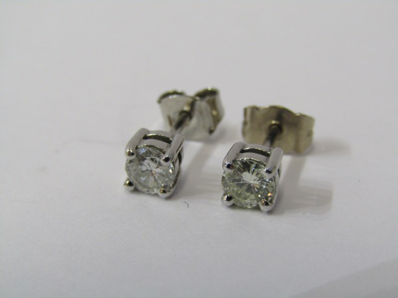 PAIR OF 18ct WHITE GOLD DIAMOND STUD EARRINGS, each stone approx 0.33ct total diamond weight of 0.