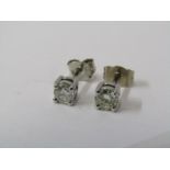 PAIR OF 18ct WHITE GOLD DIAMOND STUD EARRINGS, each stone approx 0.33ct total diamond weight of 0.