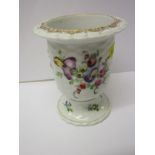 DRESDEN, 19th Century Dresden floral decorated ozier vase with gilt bee decoration, 4" height