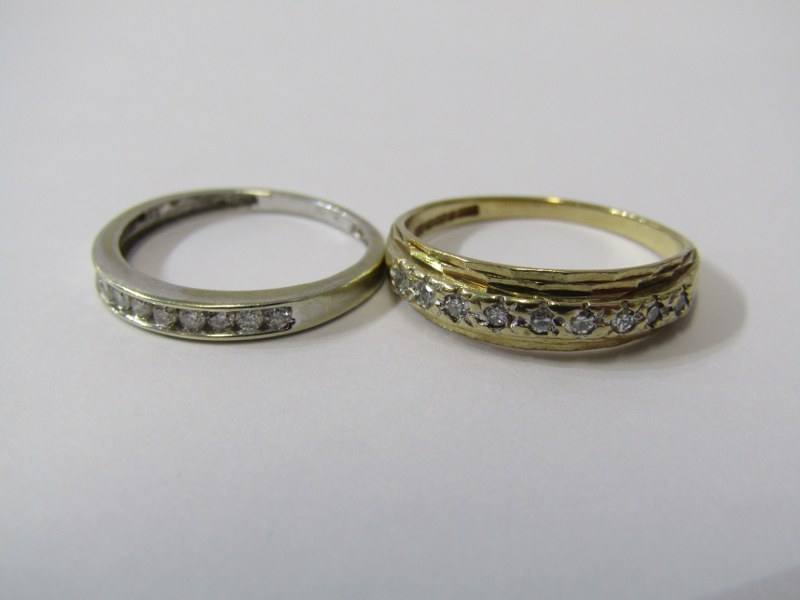 3, 9ct GOLD DIAMOND SET ETERNITY STYLE RINGS - Image 12 of 14