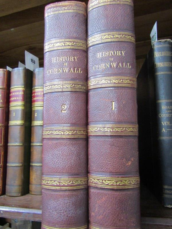 CORNWALL, Hitchins and Drew "The History of Cornwall" 1824 in 2 half leather bound volumes with