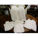 TEXTILES, 2 cotton embroidered Christening gowns and underskirts