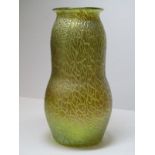 ART GLASS, Loetz-style iridescent glass 7" vase