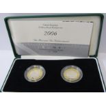 SILVER PROOF PIEDFORT SET; Royal Mint 2006 2 coin £2 set Commemorating Brunel "The man and his