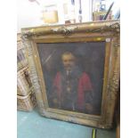 19TH CENTURY PORTRAIT, oil on canvas half length portrait of a man in Mayors regalia 36' x 26' in an