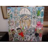 SEAN HAYDEN, signed painting on canvas "St Paul's Cathedral Summer", 24" x 24"