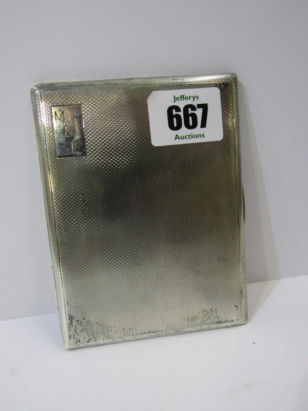 SILVER CIGARETTE CASE and pair of HM silver serviette rings, Birmingham 1922, 193 grams also a - Image 3 of 12
