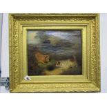 GEORGE ARMFIELD, oil on canvas "Three Terriers Rabbiting", 9" x 11" signed to right hand corner