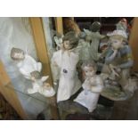 LLADRO, collection of 6 figure groups (some with damage)