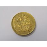 22ct GOLD VICTORIAN FULL SOVEREIGN, dated 1900
