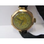 9ct GOLD CASED LADIES WRIST WATCH, movement appears in working condition