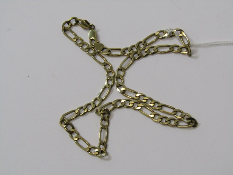 9ct YELLOW GOLD FIGEROT LINK NECKLACE, approx 20.69 grams, 18" length - Image 2 of 4