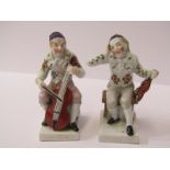 FAIRINGS, pair of porcelain Musicians by Conta and Boehme, slight damage