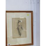 MAX COWPER, signed monochrome watercolour "Portrait of an Arab Man", 10" x 7"