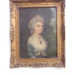 GEORGIAN PRIMITIVE SCHOOL, oil on copper panel, "Portrait of Mrs Hill", wife of Isaac Hill of