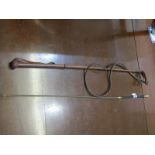 FINE GILT MOUNTED RIDING CROP and 1 other