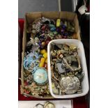 A large quantity of costume jewellery.